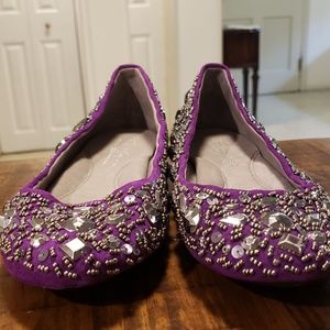 Purple flat shoe size 9